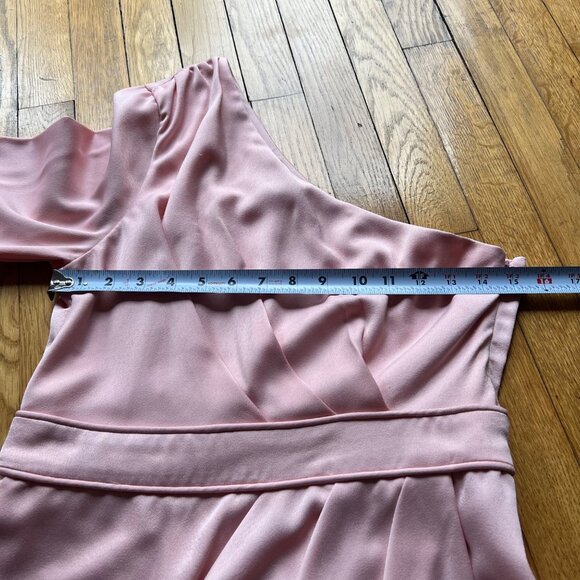 NBD x Revolve size M Ballet Pink Elijah One Shoulder Coquette Mini Dress - Picture 12 of 16